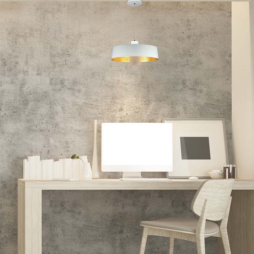 7W LED Lampadario (Acrylico) White Lamp Shade 340 Bianco Naturale