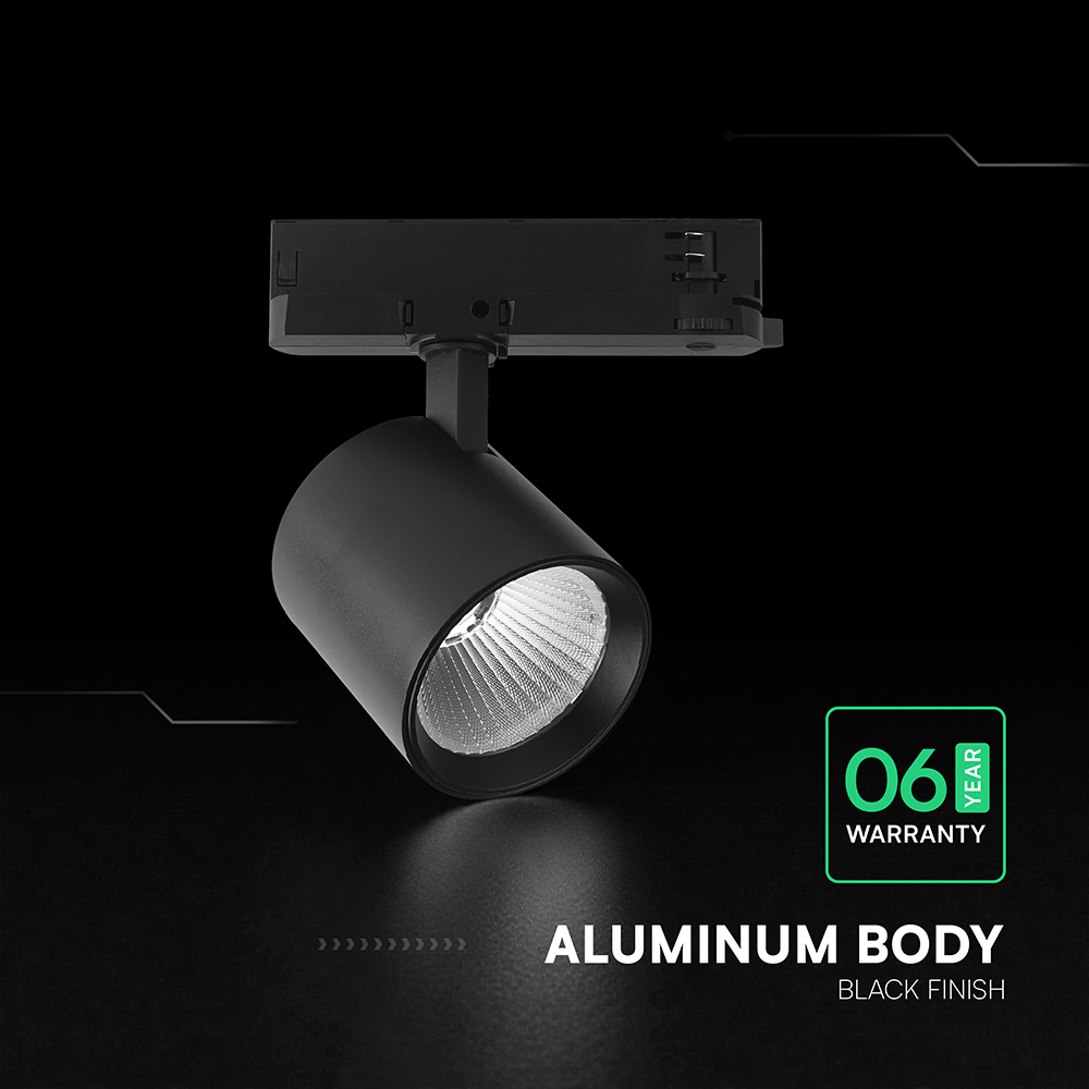 30W LED COB Tracklight CREE CHIP 3000K Black Body img 2