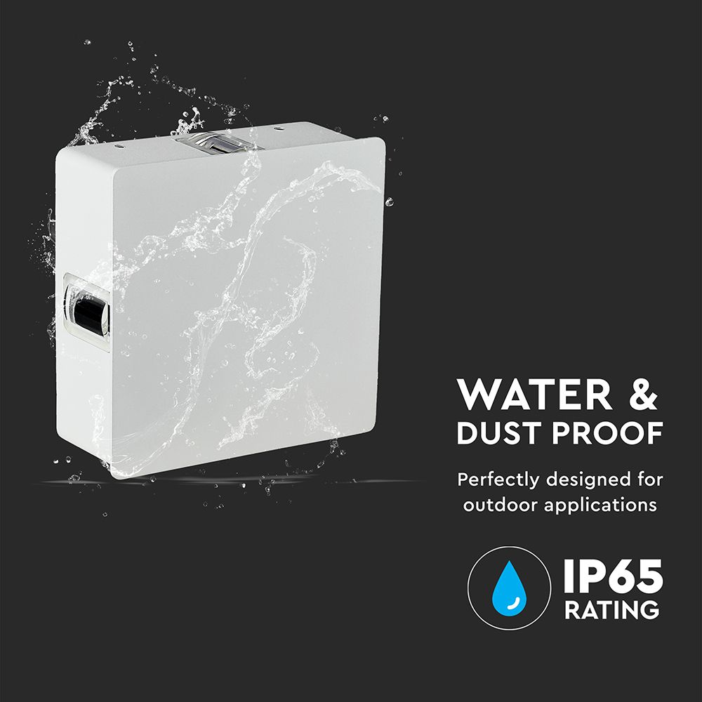 4W LED Wall Light White Square 4000K IP65 img 2