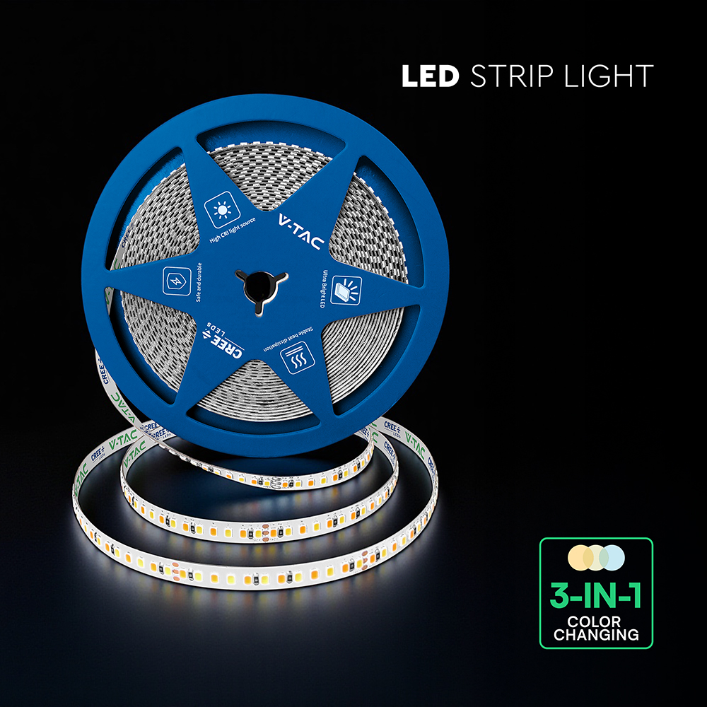 15W LED Stip Light CREE CHIP 3IN1 IP20 24V 8MM DOUBLE PCB img 4