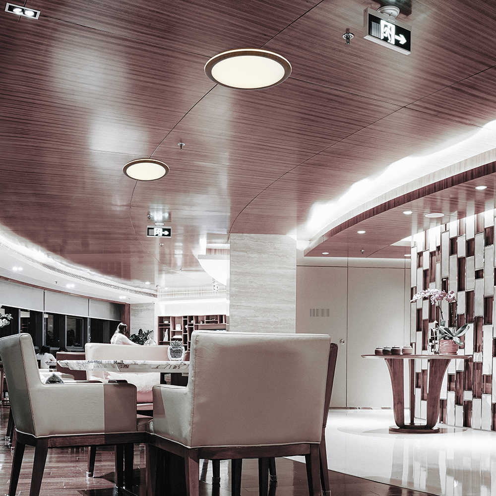 36W LED Decorative Ceiling Lamp (f410*30mm) CCT3IN1 Wooden With 2.4G RF Control img 1