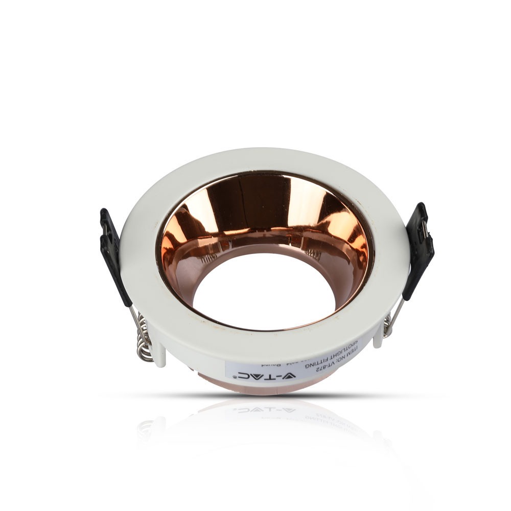 GU10 Fitting Bianco, Rose Gold Rotonda img 1