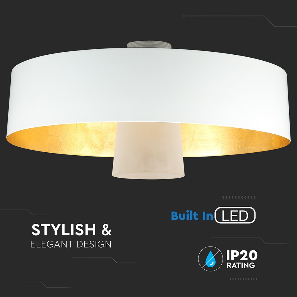 7W LED Lampadario (Acrylico) White Lamp Shade 340 Bianco Naturale img 1