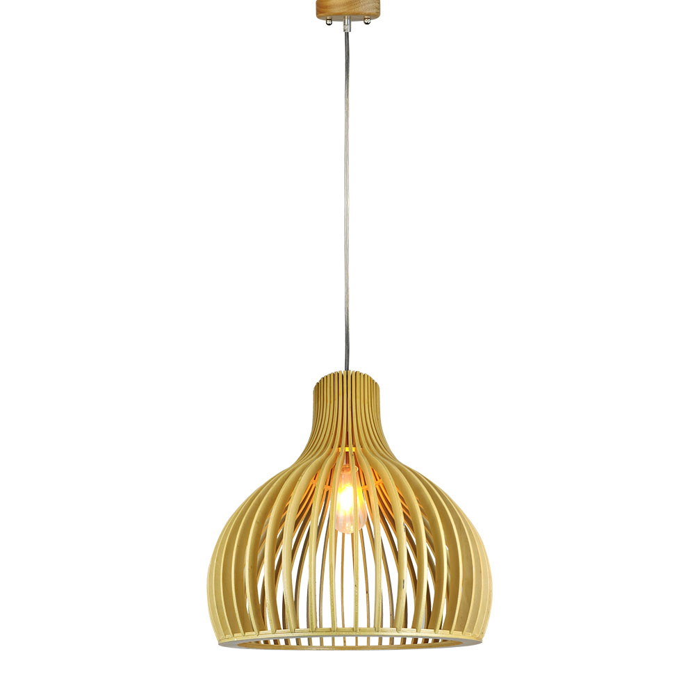 Lampada a sospensione in legno cono D450 x H450mm