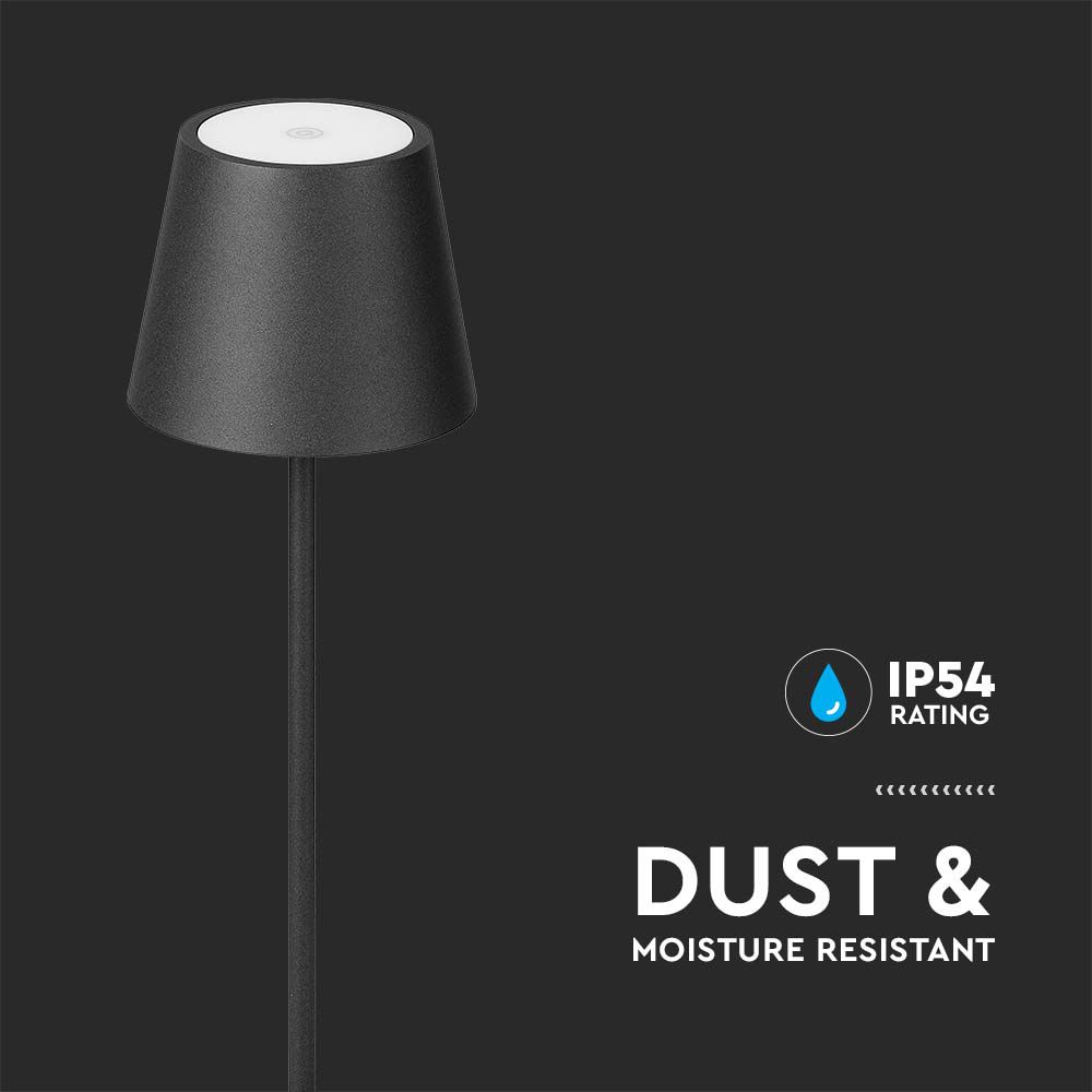 Piantana LED 4W Colore Nero in Alluminio con Touch Dimenabile Altezza regolabile 3in1 img 5