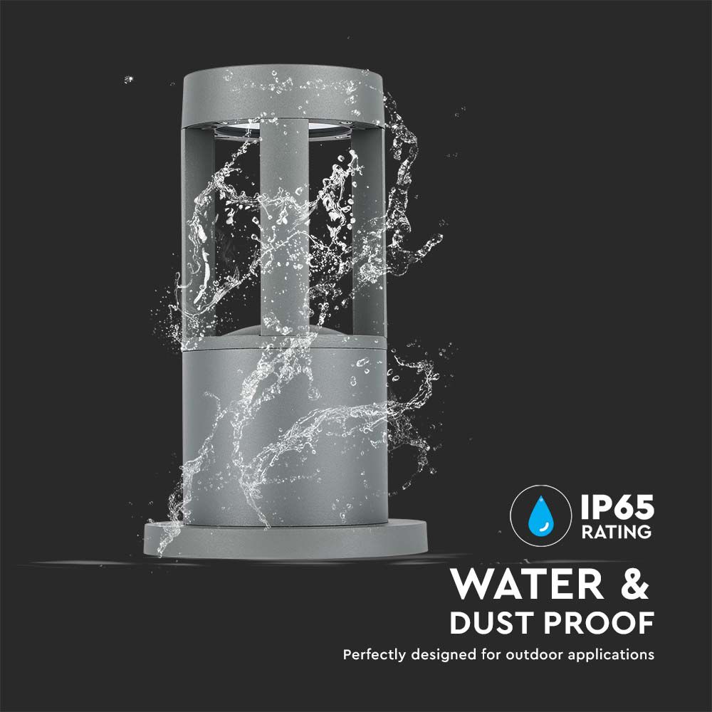 10W LED Wall Light Grey Body 25cm Height CREE CHIP 3000K img 1