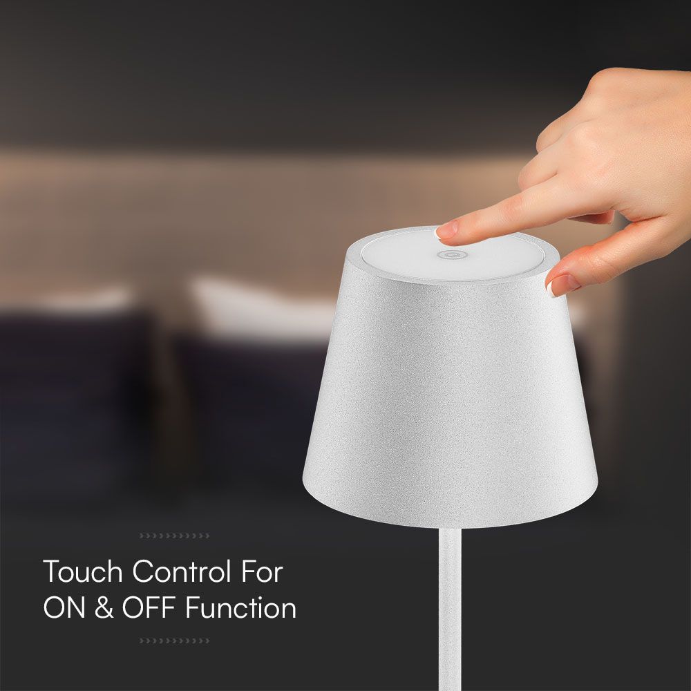 1.5W LED Table Lamp 3000K IP54 Sand White Body img 1