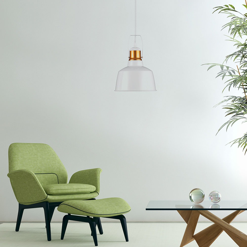 Paralume in alluminio Bianco chiaro