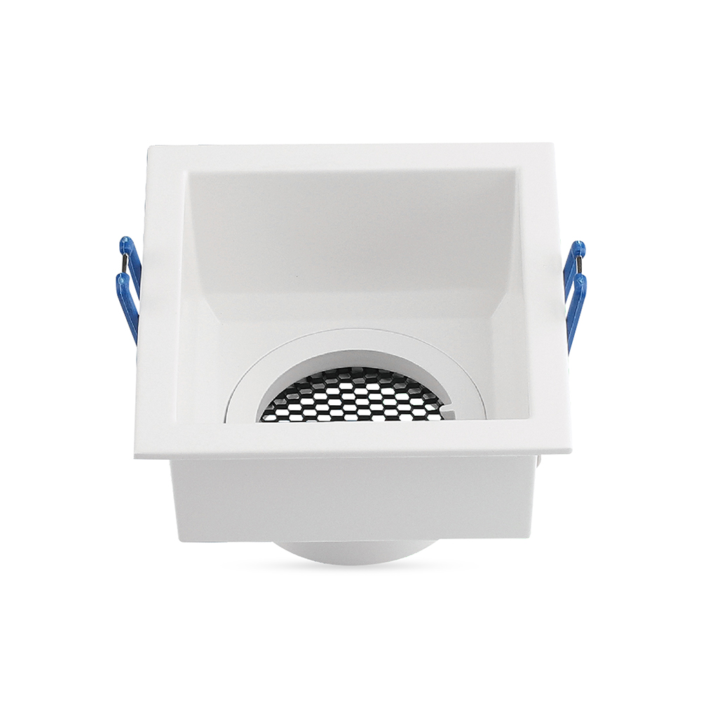 GU10 Fitting Square Aluminum Body Deep Anti Glare White Body With Hoyne Comb