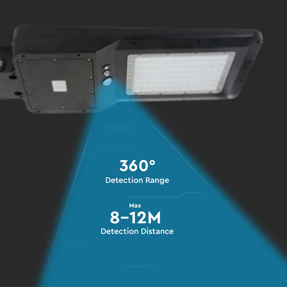 40W LED Armatura solare stradale Corpo nero  4000K 120lm/W img 7