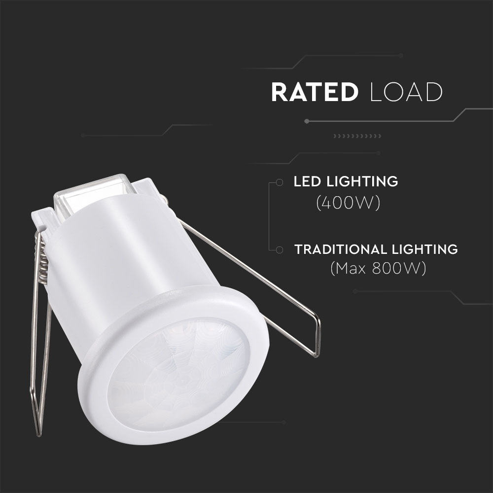 Sensore a soffitto PIR corpo bianco img 1