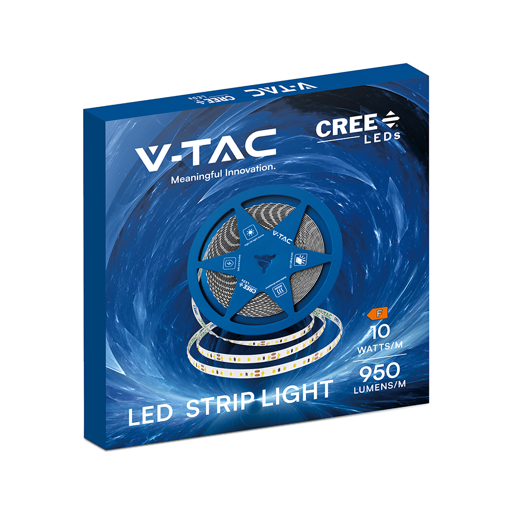 10W LED Stip Light CREE CHIP 3000K IP20 24V 8MM DOUBLE PCB