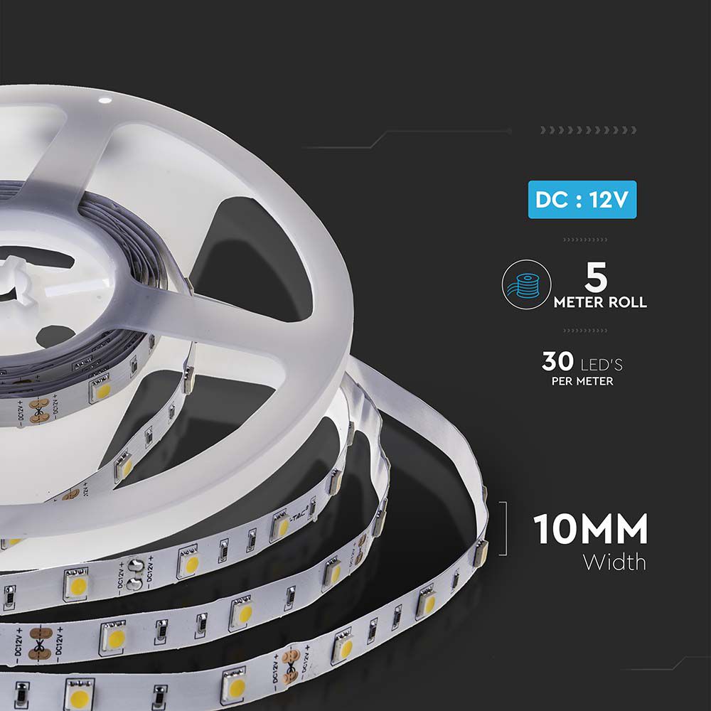 LED Strip SMD5050 - 30 LEDs 6400K IP20 img 5