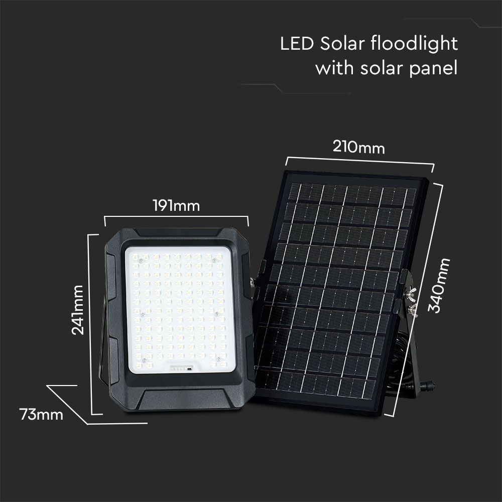 10W LED Solar Floodlight With 3.7V 8Ah Battery