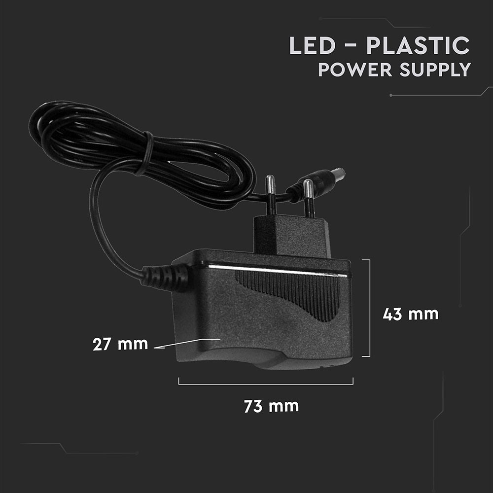 LED Alimentatore 18W 12V 1.5A Plastica IP44