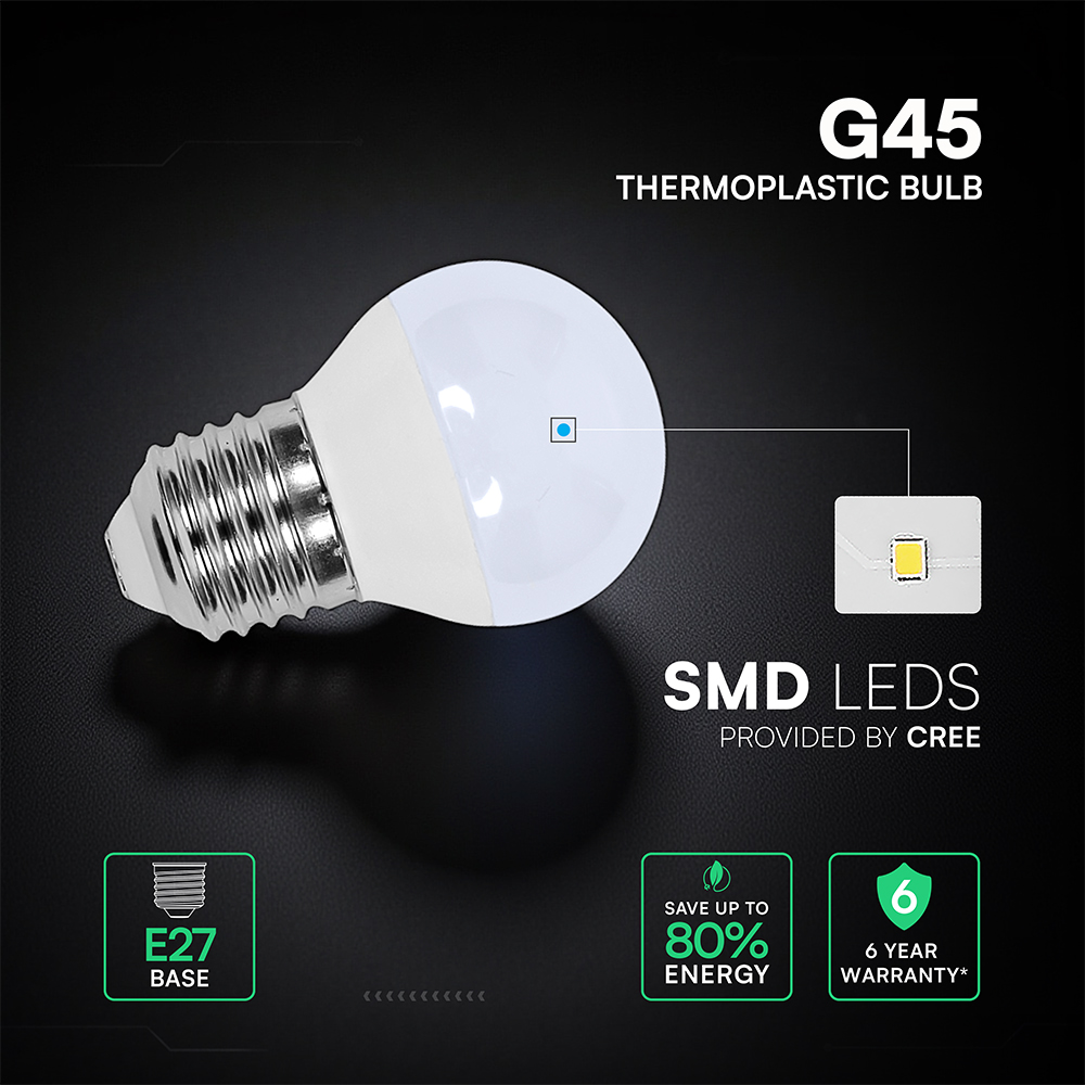 3.7W LED Bulb E27 CREE CHIP G45 4500K