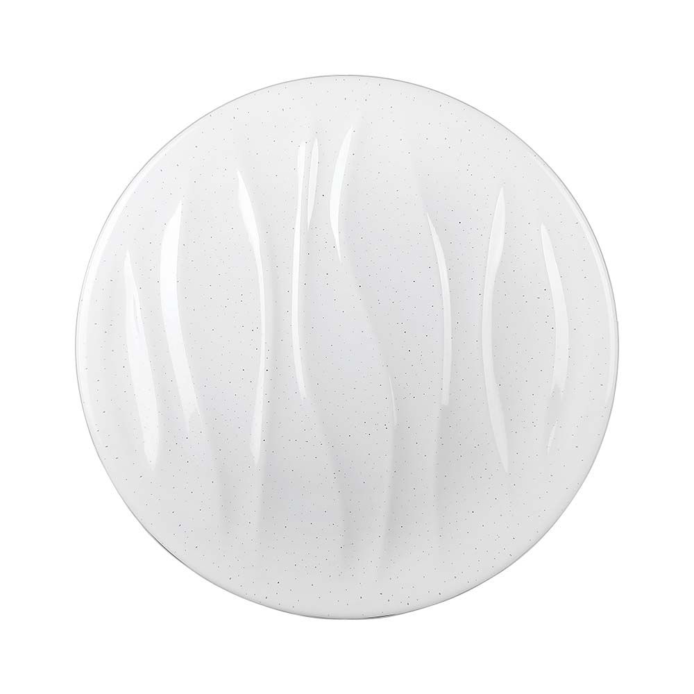 Plafoniera LED Rotonda 40W con Telecomando Cambia Colore 3 in 1 Effetto Stellato Ondulato d: 400mm h: 60mm Dimmerabile img 4