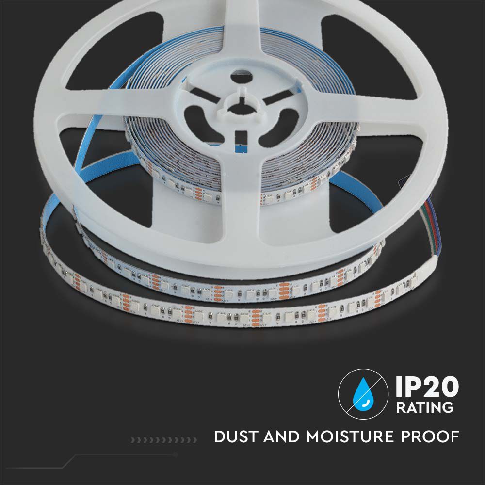 Strip LED SMD3535 120 LED/m 12W/m Doppio PCB 5m 24V RGB IP20 8mm img 3
