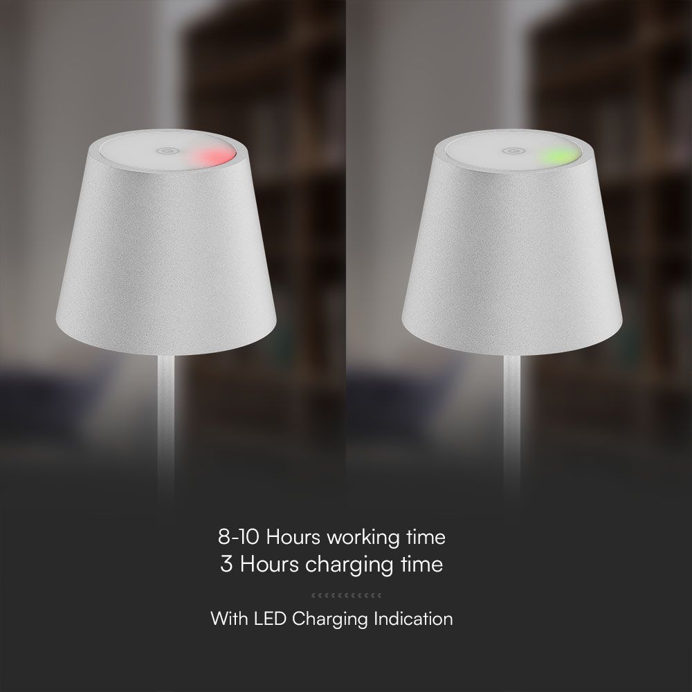 1.5W LED Table Lamp 3000K IP54 Sand White Body img 4