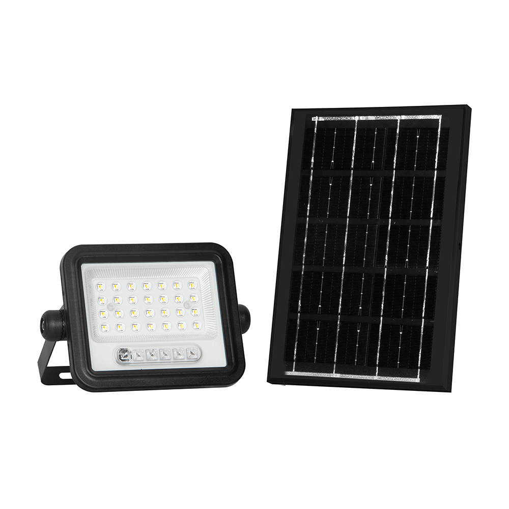 50W LED Solar Floodlight 2000K-8000K Black Body Battery Indicator