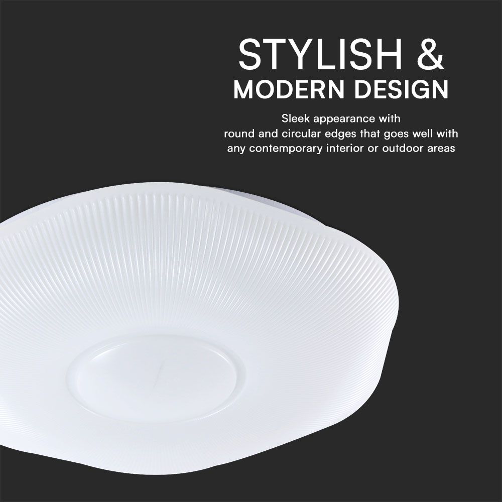 Plafoniera LED 60W Rotonda con Telecomando controllo Remoto CCT 3in1 Colore Bianco D500mm Dimmerabile 3000-6500K Cover Zigrinata