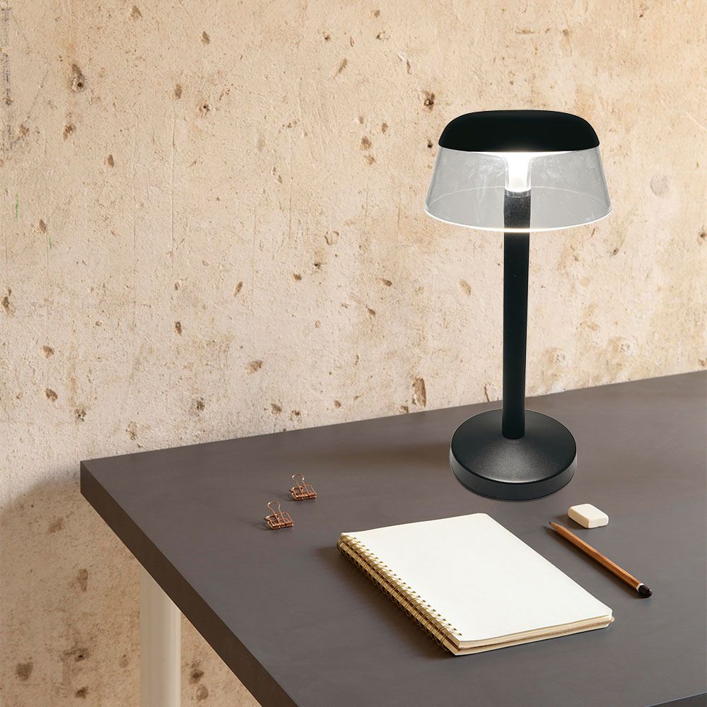 2W LED Table Lamp (130*285) 3in1 Dimmable Black Body