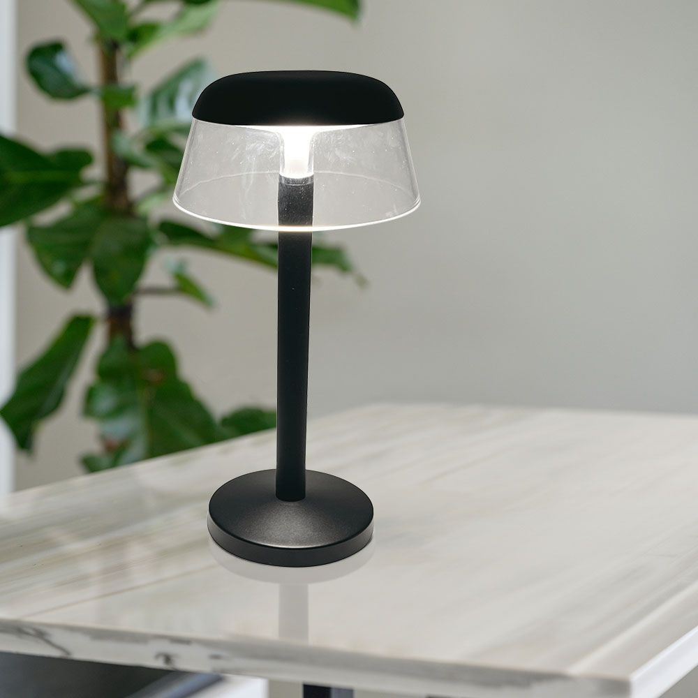 2W LED Table Lamp (130*285) 3in1 Dimmable Black Body img 1