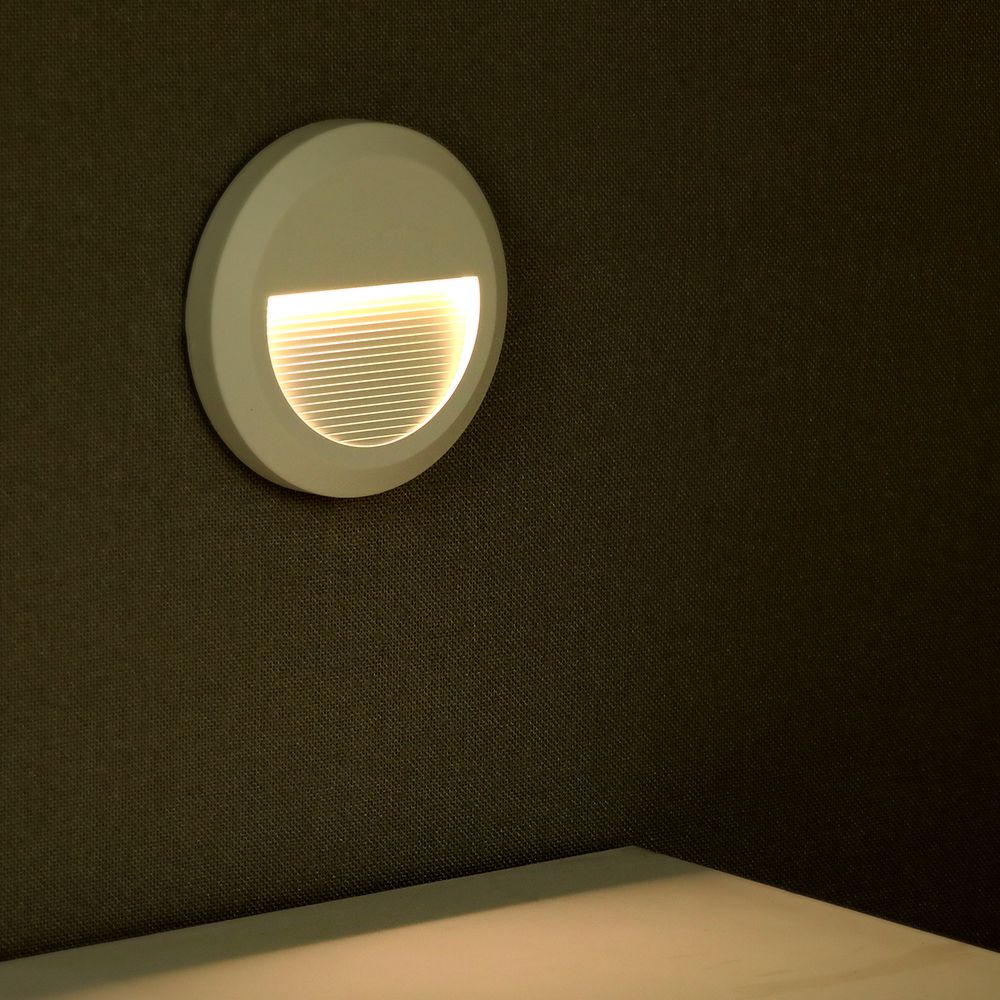 2W LED Step White Body Round 4000K