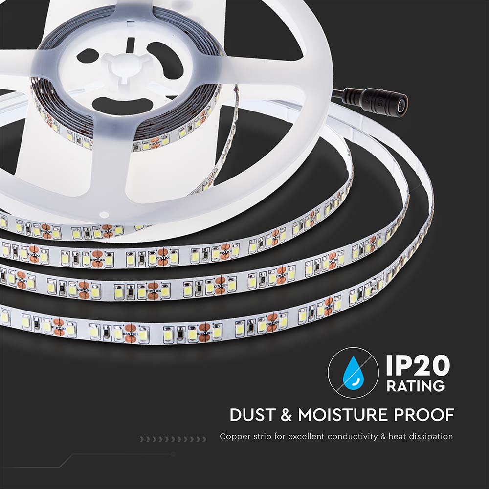 LED Strip SMD2835 - 120 LEDs 24V IP20 4000K Double PCB 10M Roll img 2