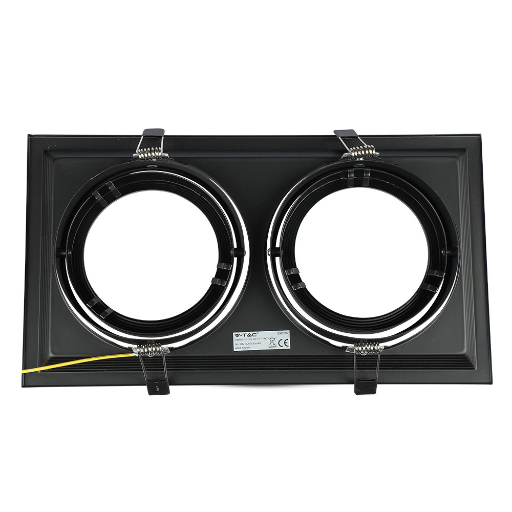 Plafoniere aperte 2xAR111 Nero img 5