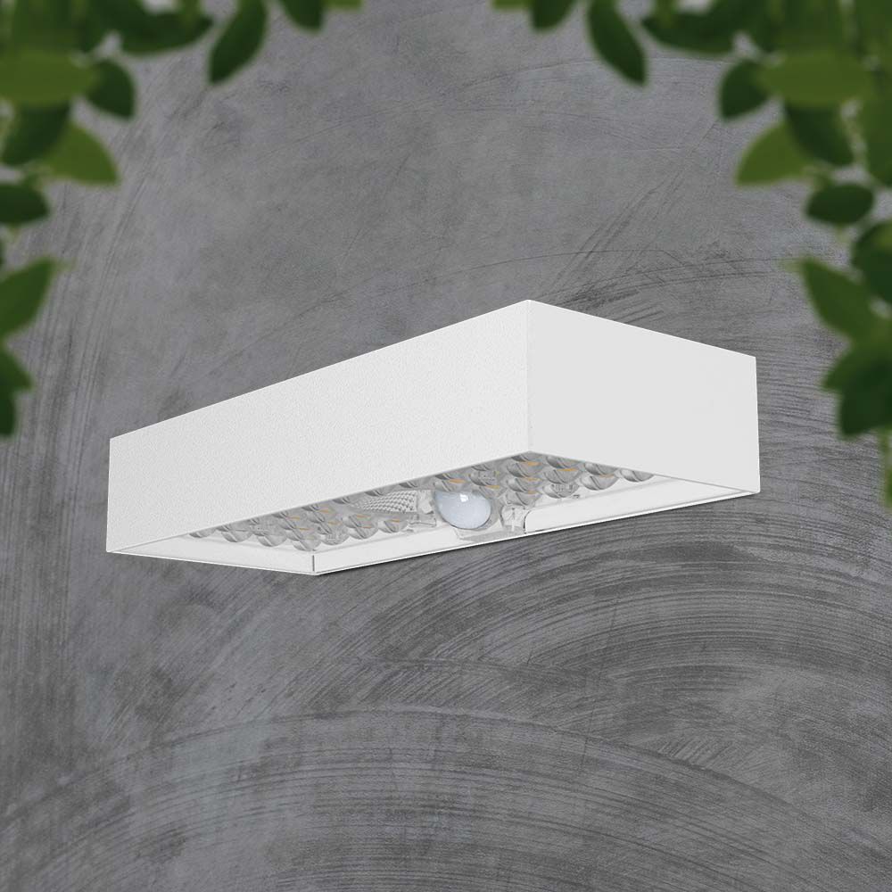 Lampada LED da Muro 6W Con Pannello Solare e Sensore PIR Colore Bianco 4000K