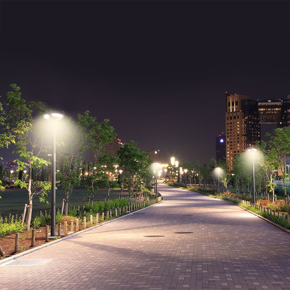 Palo da giardino altezza 3m Diametro 70-75 IP65 Colore Nero