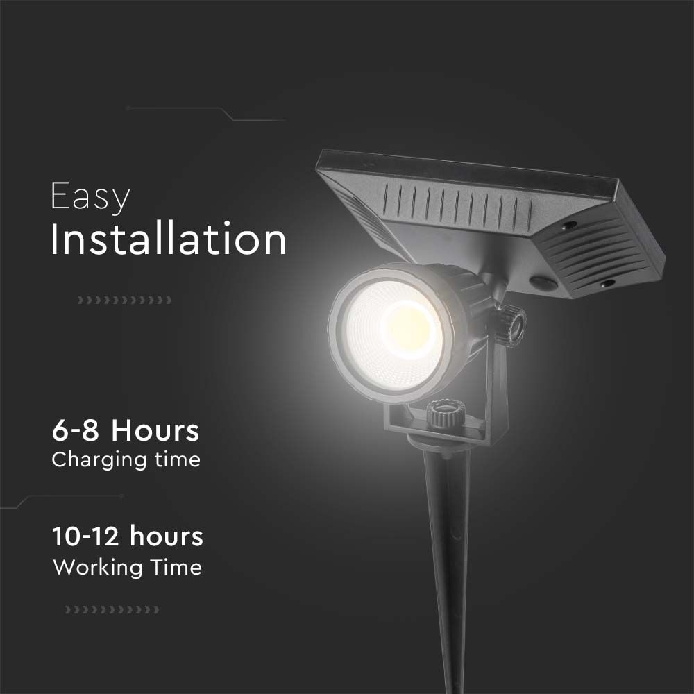 2W LED Solar Spike  IP65 6400K img 1