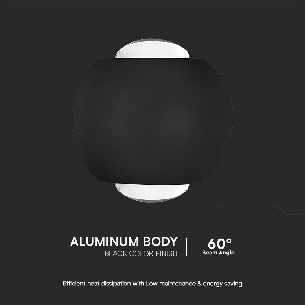 2W LED COB Downlight 3000K Black Body img 1