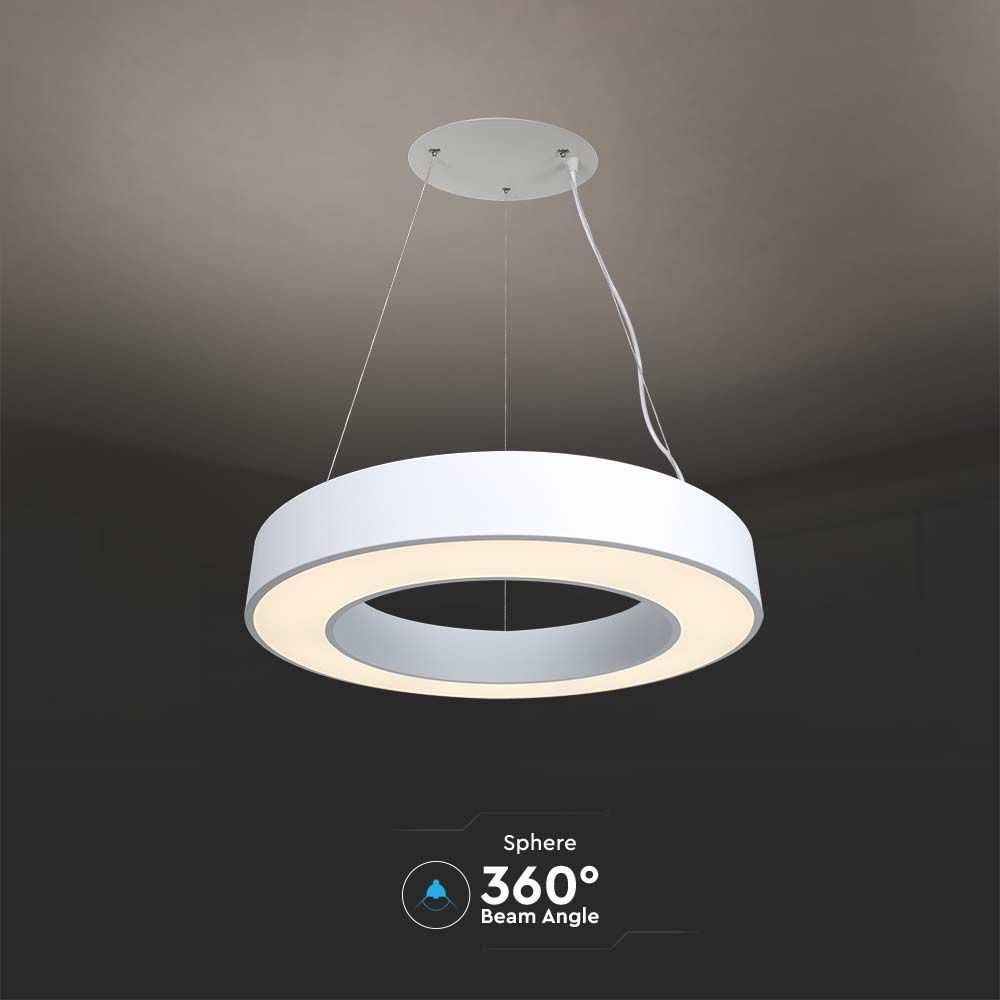 Lampadario LED a Sospensione Circolare Dimmerabile olore Bianco img 2