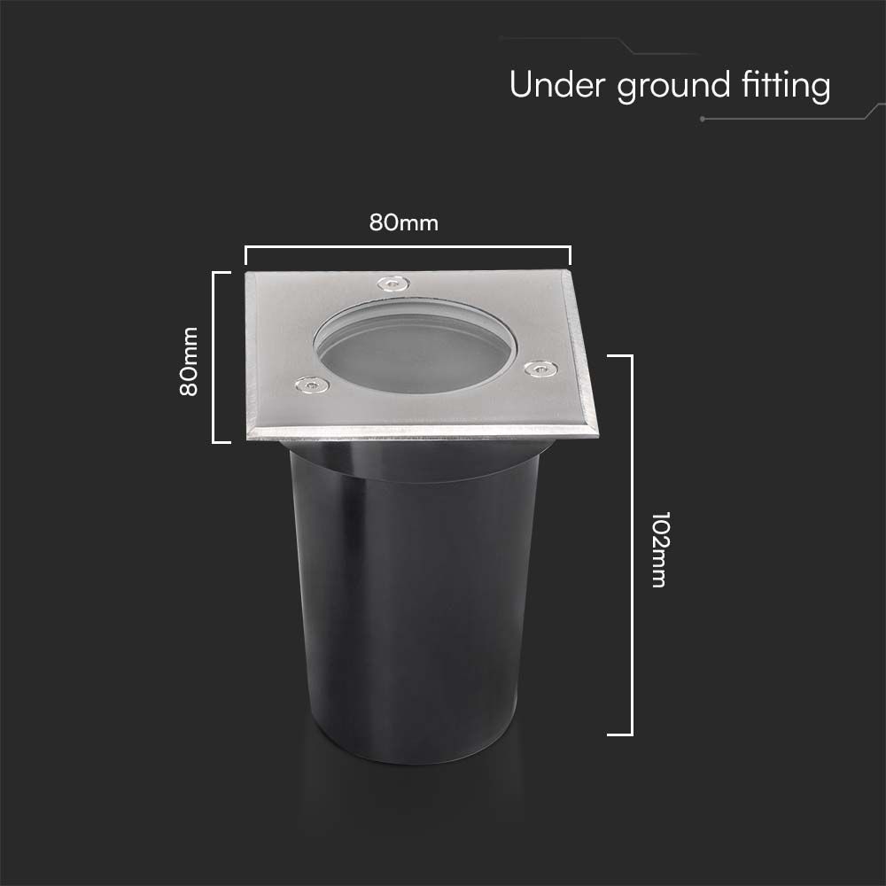 Mini GU10 Underground Fitting Square