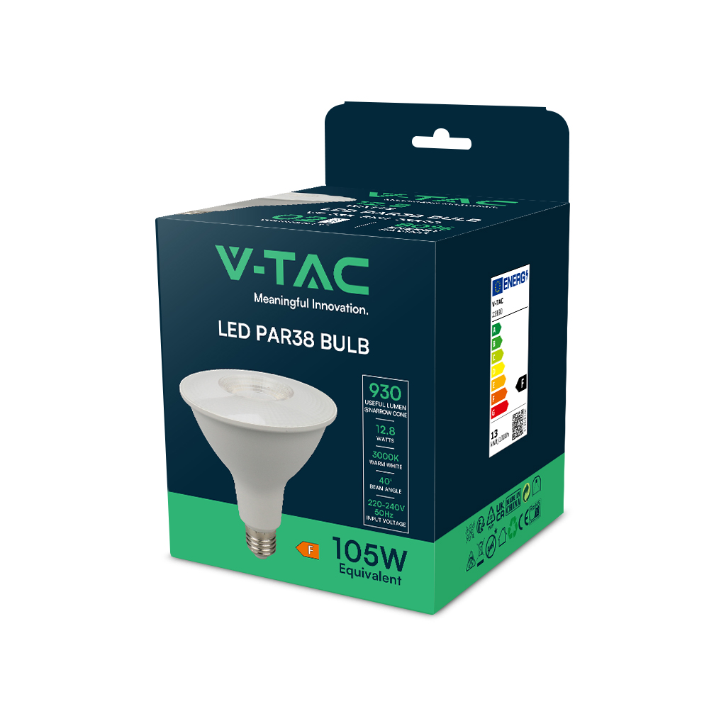 LED Bulb - 12.8W PAR38 E27 3000K