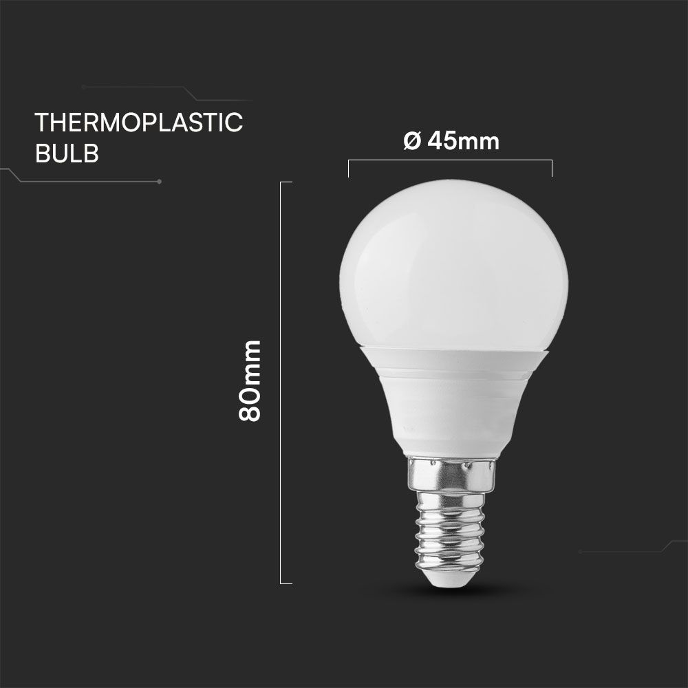 LED Bulb - 4.5W E14 P45 4000K 3PCS/PACK