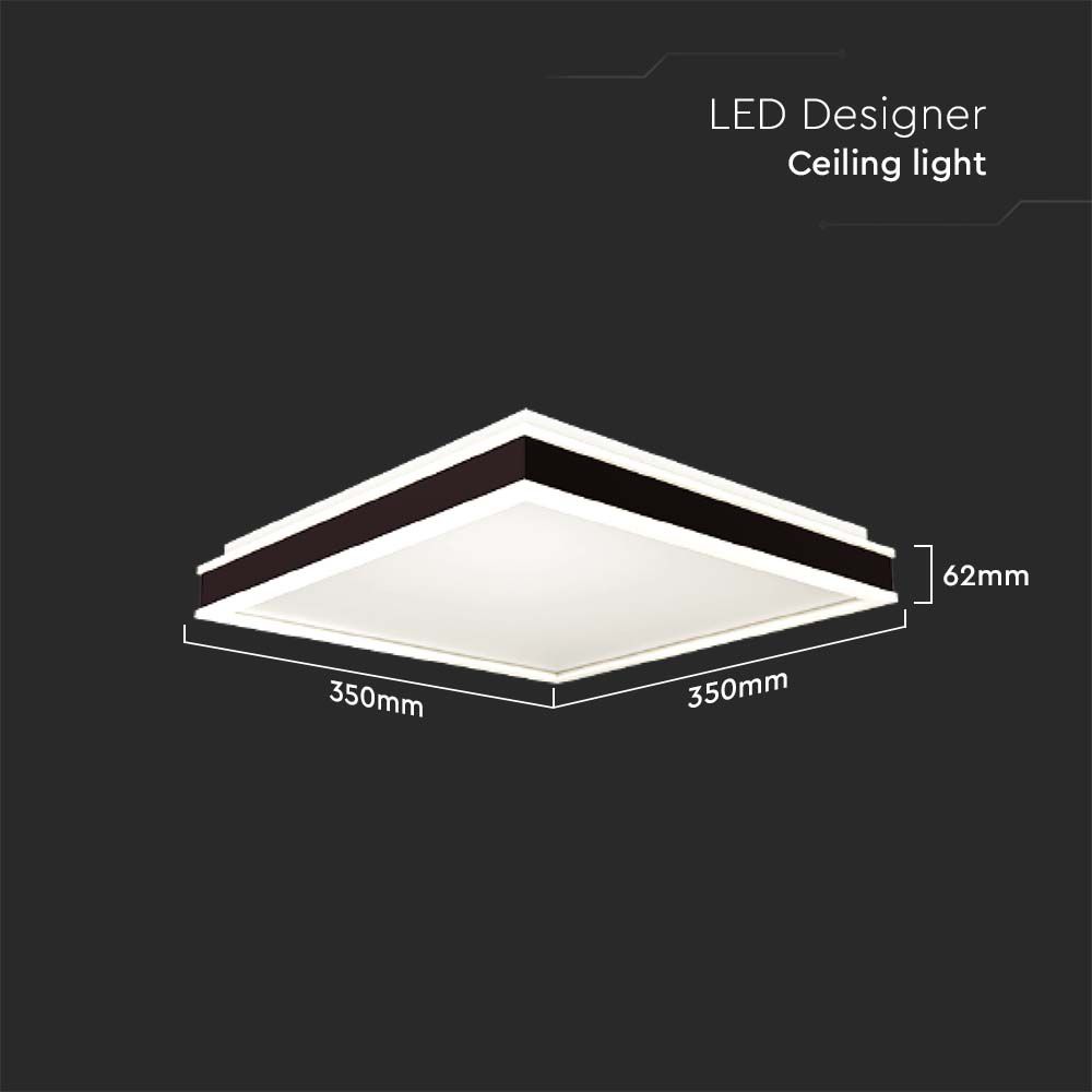 LED Plafoniera di design quadrata nera Dimmerabile
