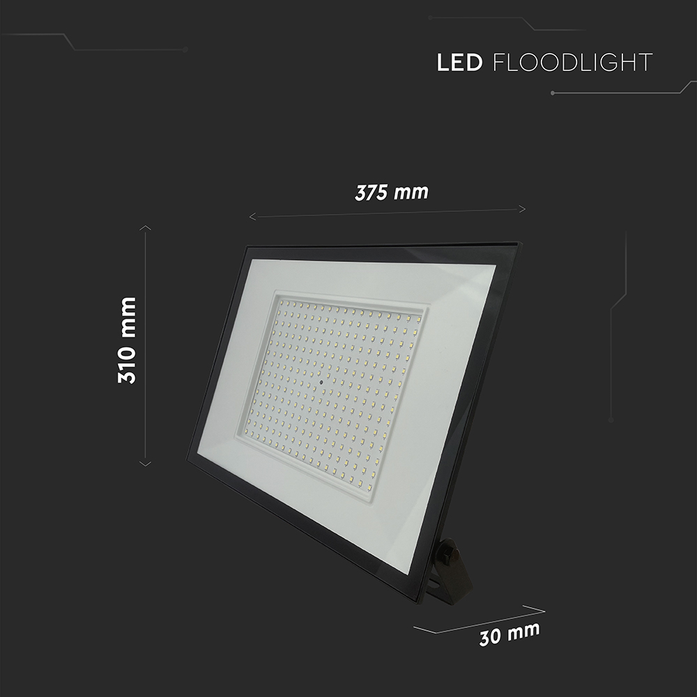 200W LED Floodlight 6400K Black Body
