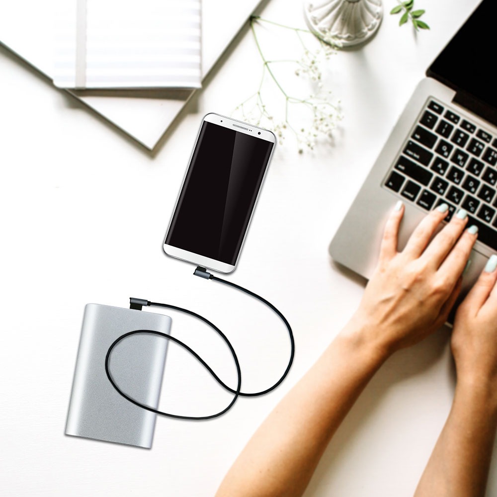 1m. Micro USB Cavo Nero Diamond Series img 1