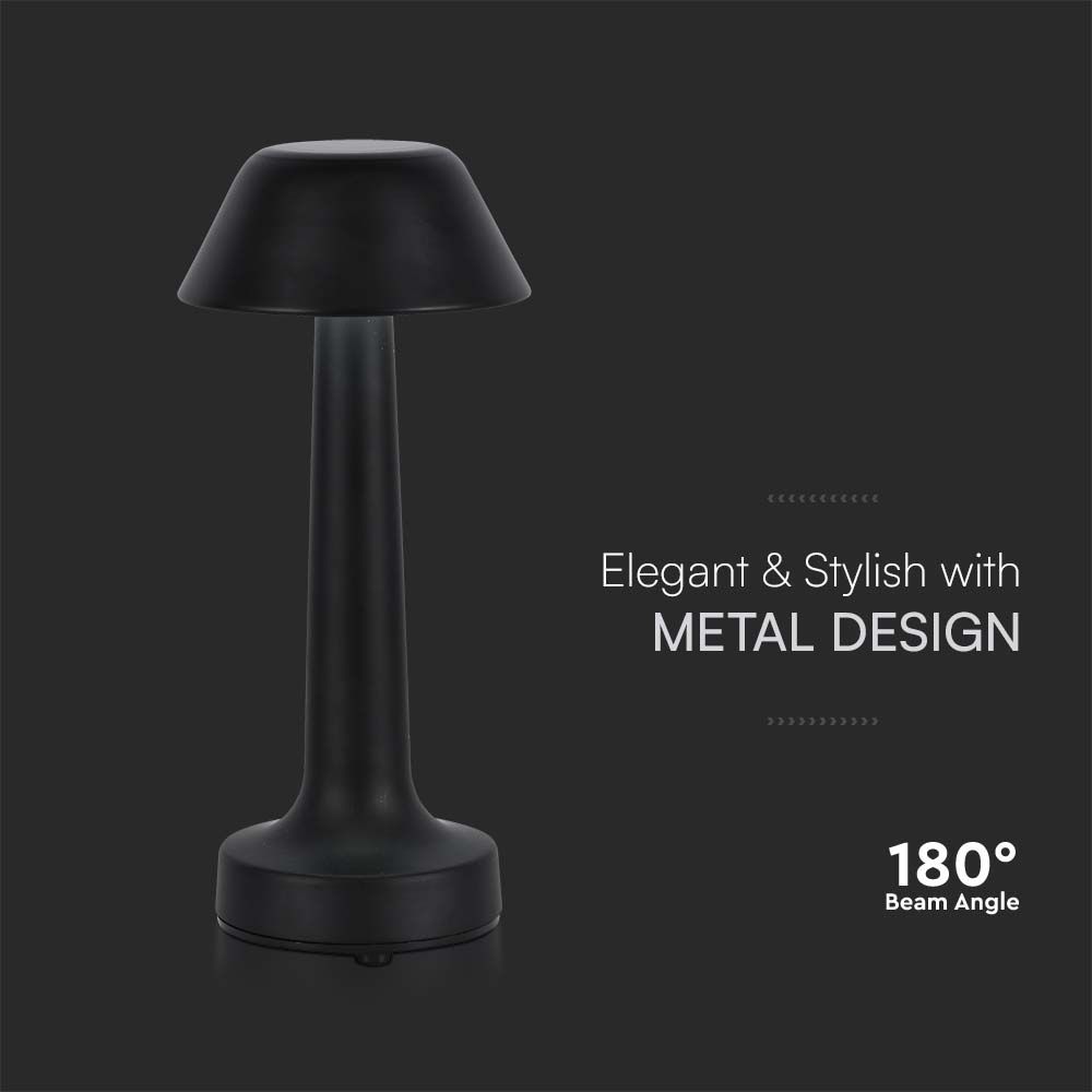 2W LED Table Lamp (D100*230) 3IN1 Black Body