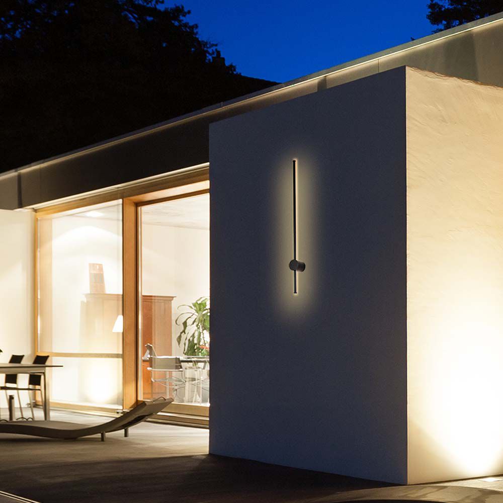 Lampada LED da Muro 12W Colore Nero 3000K IP65 img 1