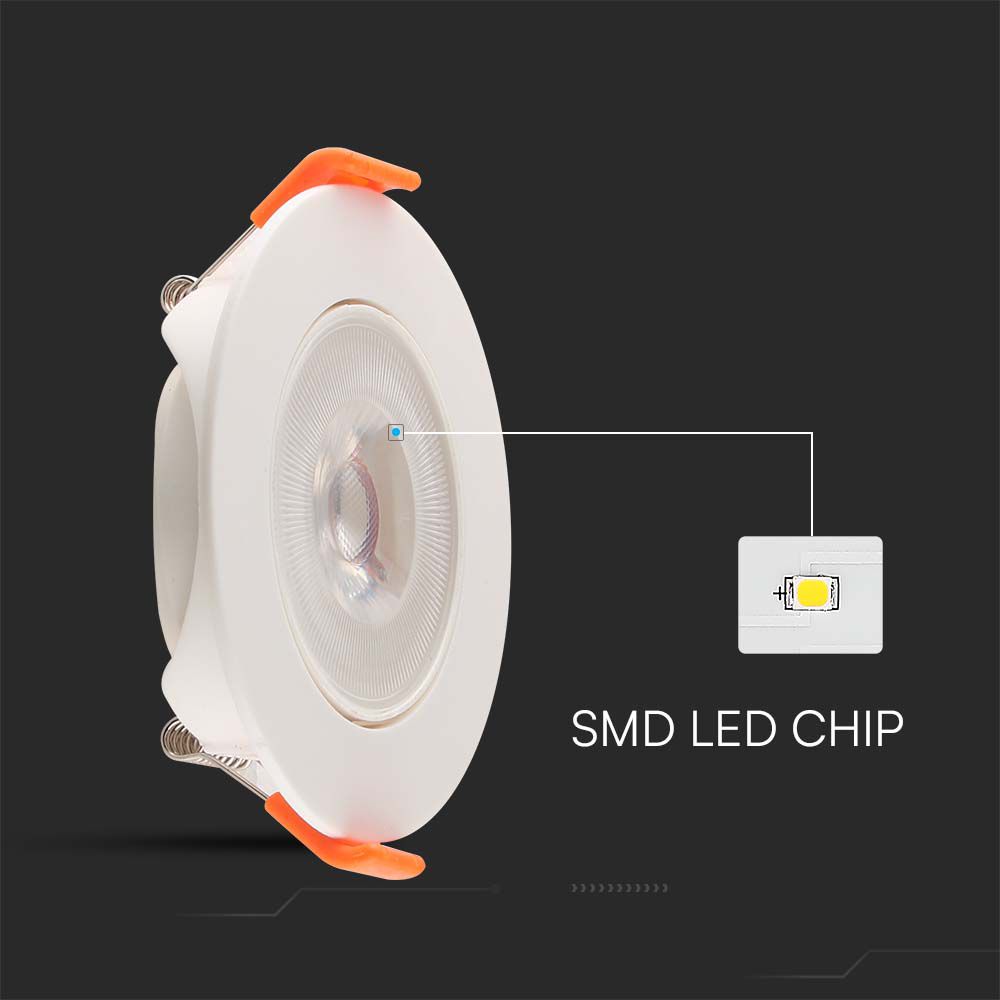 7W LED Spot Downlight Round SAMSUNG 6400K White Body