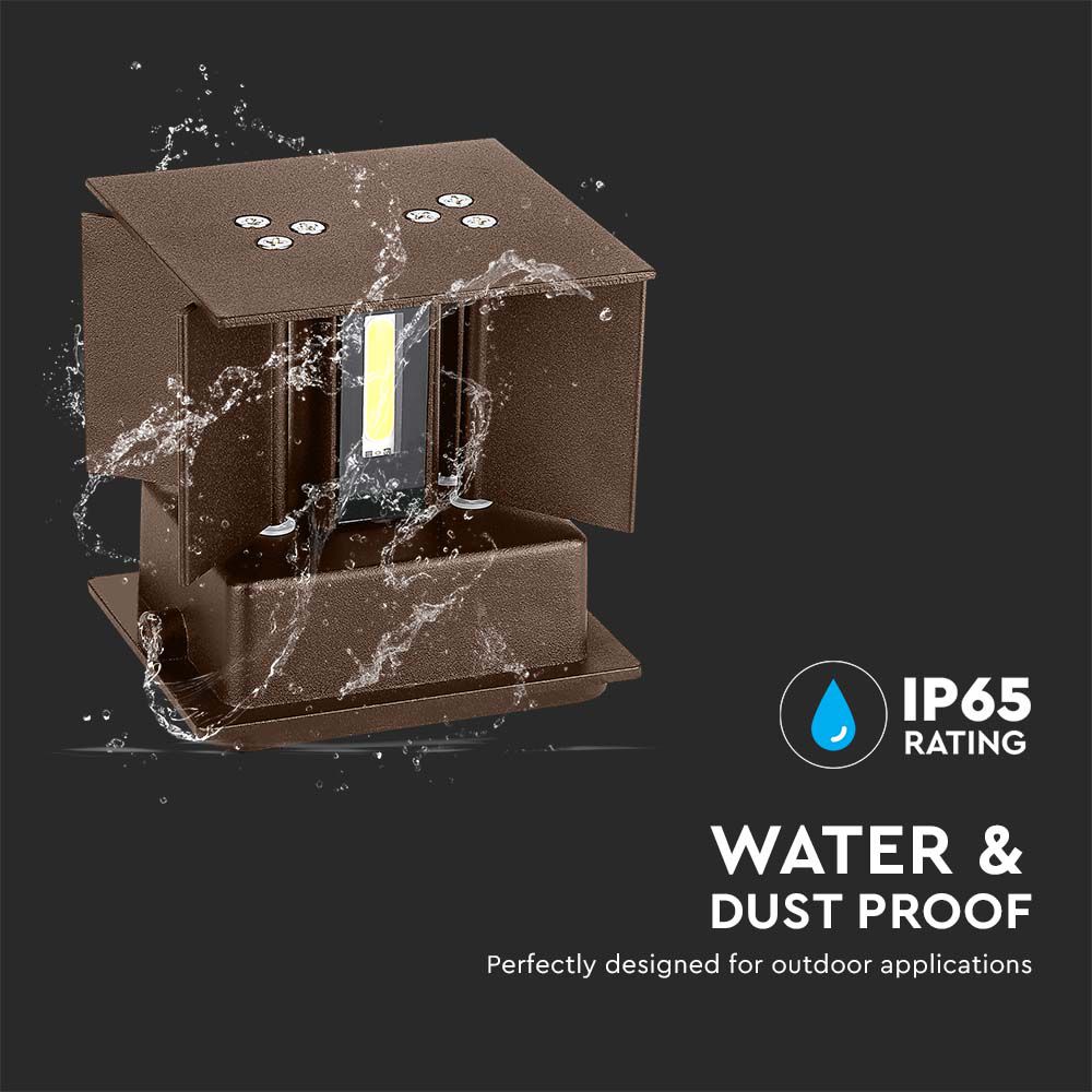 11W LED Wall Lamp With Bridgelux Chip Grey 3000K Square img 2