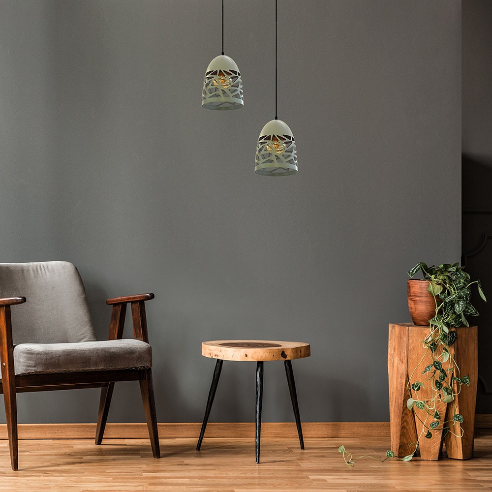 Lampadario con Portalampada Matt Grey