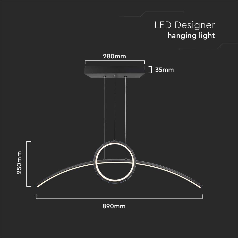 LED Designer Light Black