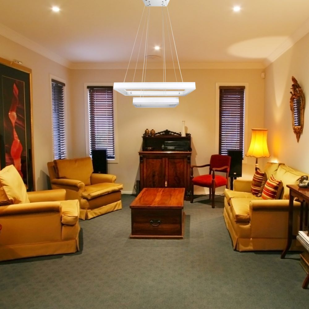 115W Soft Light Chandelier Dimmable White 3000K img 1