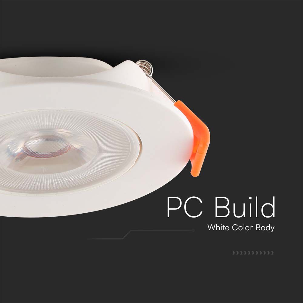 7W LED Spot Downlight Round SAMSUNG 6400K White Body img 3
