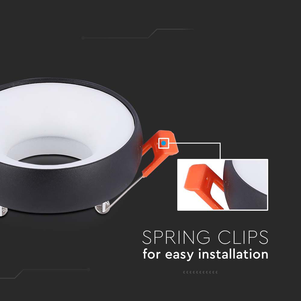 GU10 Fitting Round White Frame  White Reflector img 1